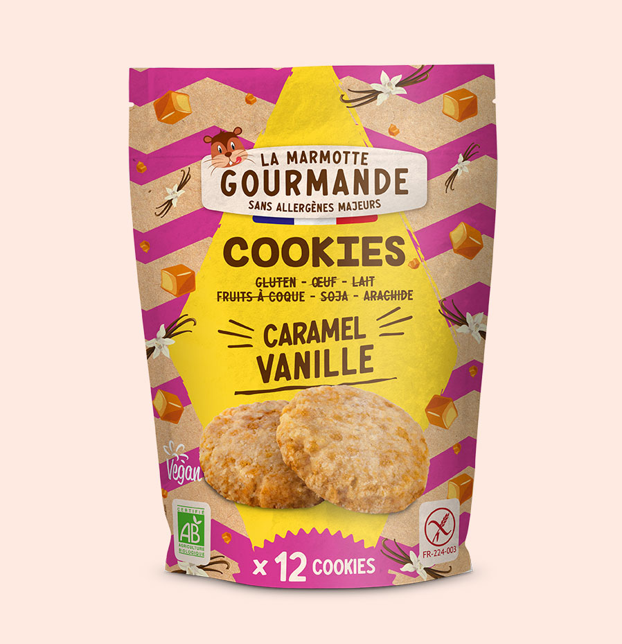 cookies sans gluten caramel vanille