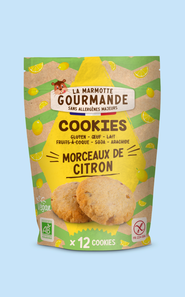 Cookies bio morceaux de citron