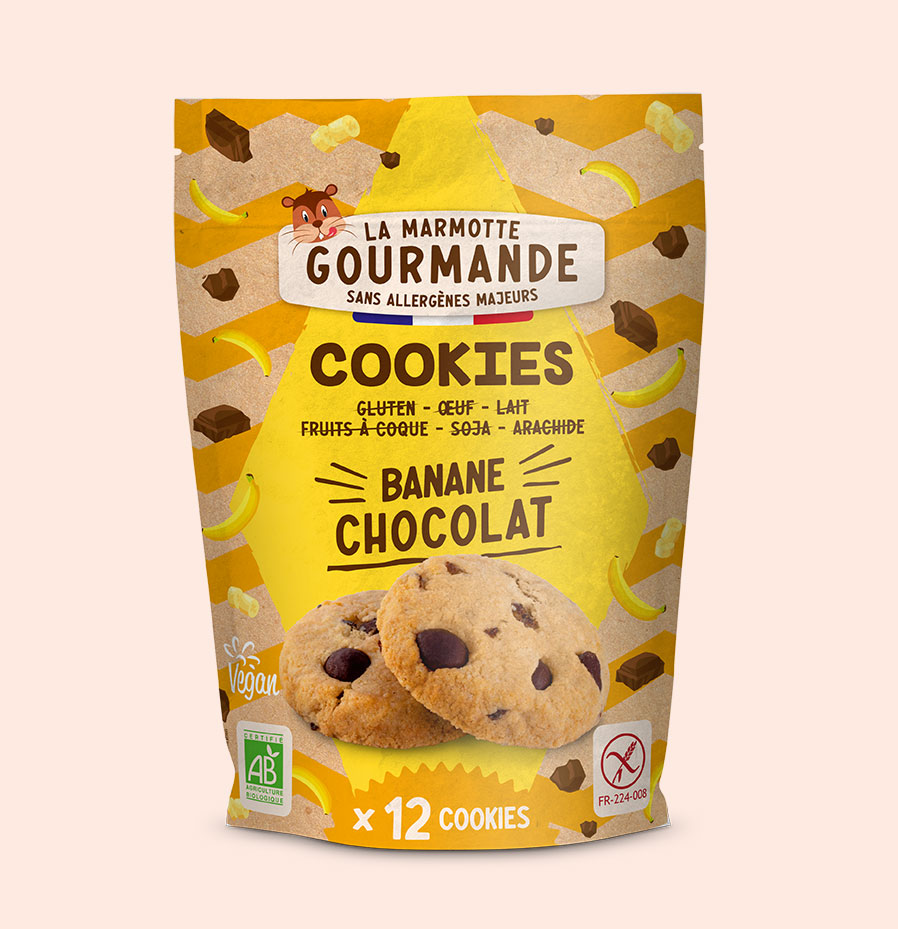 cookies sans gluten banane chocolat
