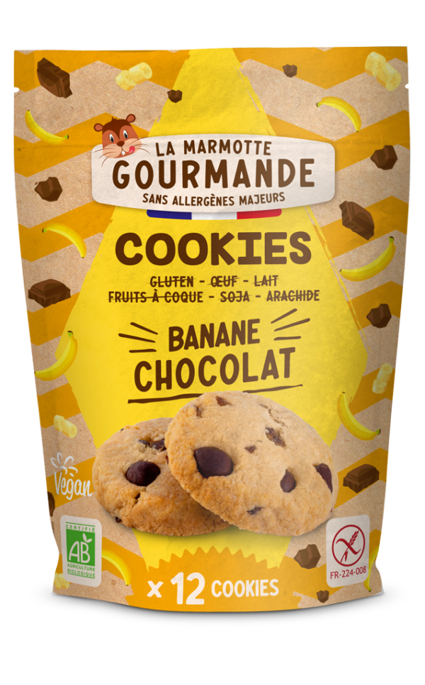 cookies sans allergènes banane chocolat