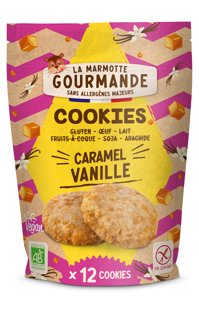 cookies sans allergènes caramel vanille