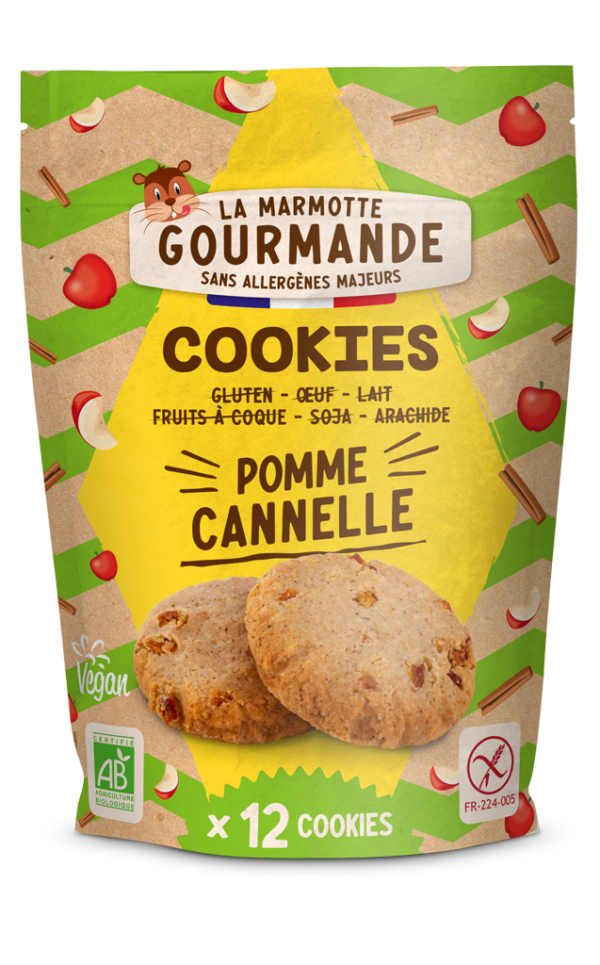 Cookies sans allergènes pomme cannelle