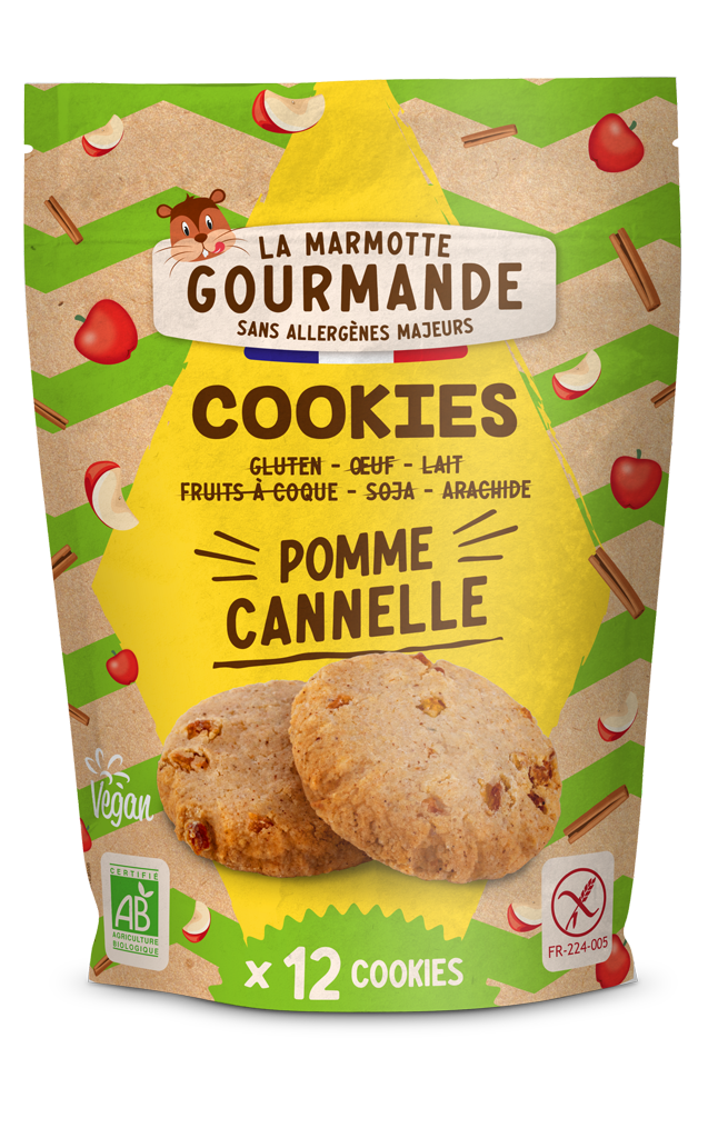 Cookies bio pomme cannelle