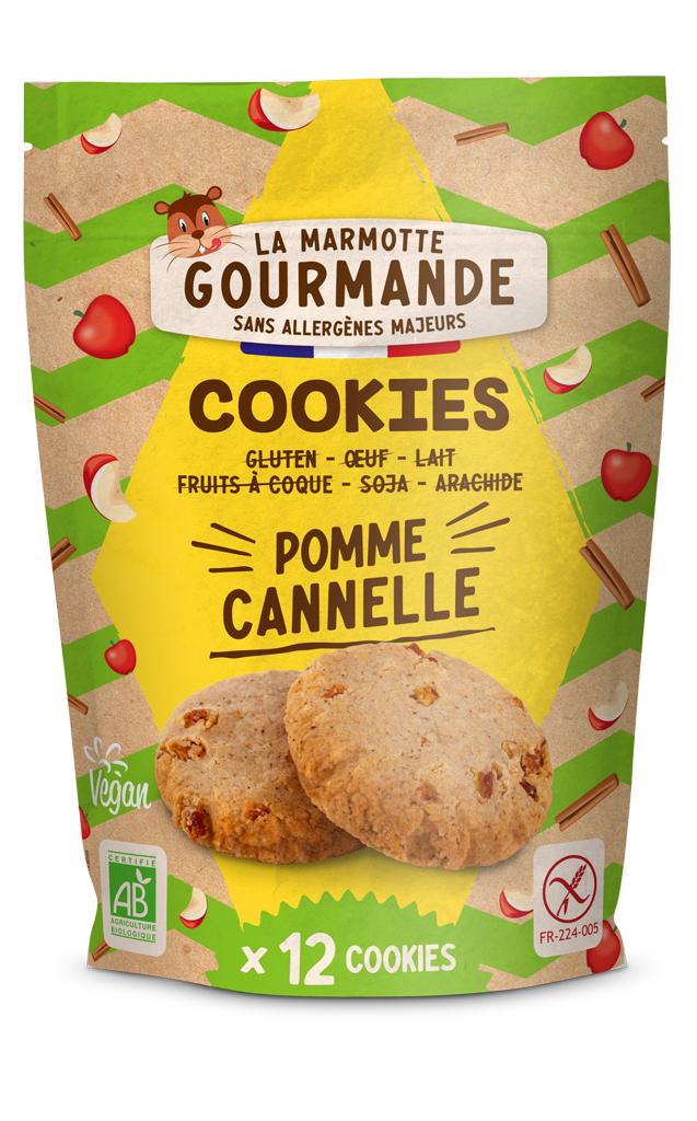 Cookies sans allergènes pomme cannelle