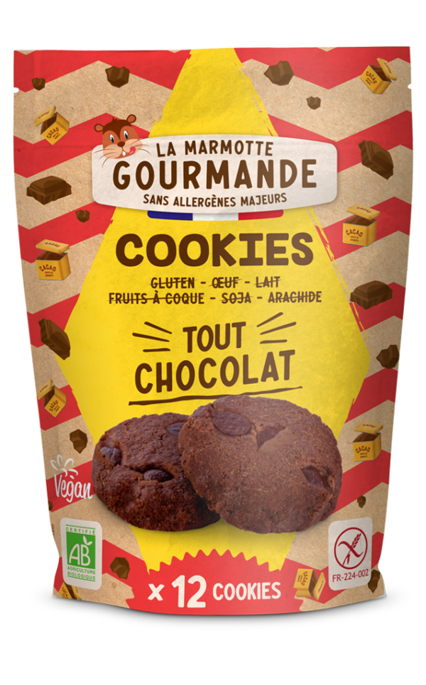 Cookies sans allergènes tout chocolat