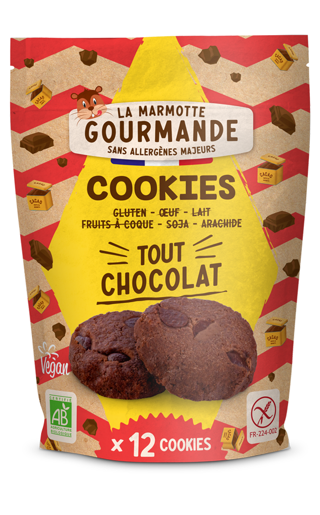 Cookies sans allergènes tout chocolat