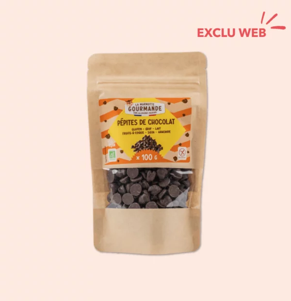 pépites de chocolat sans lait sans fruits à coque
