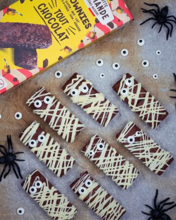 Brownies la Marmotte Gourmande sans gluten, sans lait, sans oeuf customisé pour Halloween