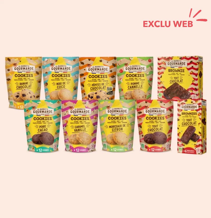 Pack gourmand cookies brownie sans allergènes