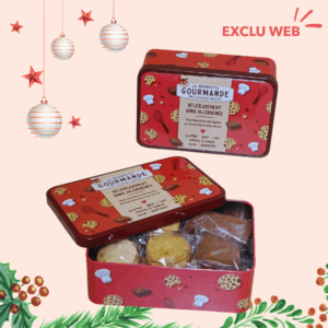 Boîte métal assortiment cookies et brownies