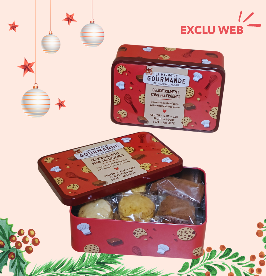 Boîte métal assortiment cookies et brownies