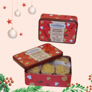 Boîte métal cookies pépites chocolat sans gluten vegan