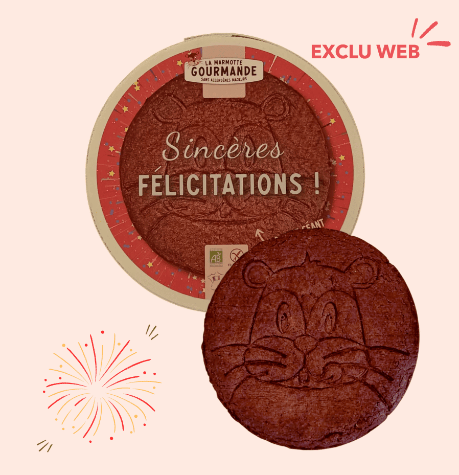 Cookies chocolat cadeau félicitations sans gluten sans allergènes