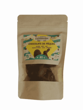 chocolats de Pâques sans lait ni fruits à coque