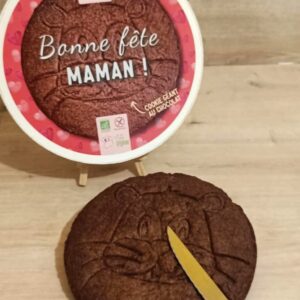 Cookie géant au chocolat sans gluten vegan | Boîte cadeau Bonne fête maman