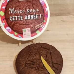 Cookie géant au chocolat sans gluten vegan | Boîte cadeau Merci pour cette année