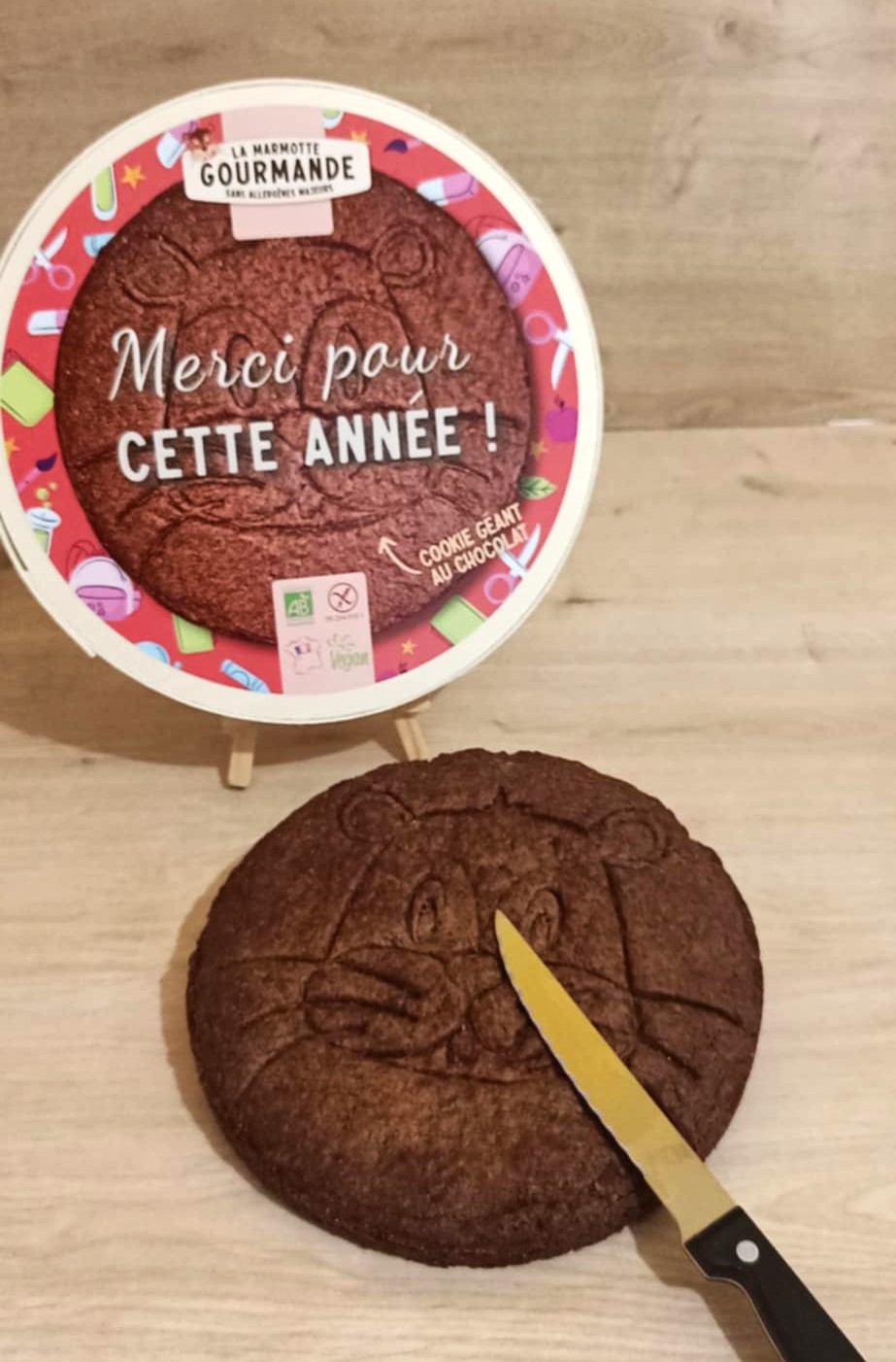 cookie chocolat sans gluten vegan cadeau merci maitresse