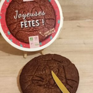 Cookie géant au chocolat sans gluten vegan | Boîte cadeau noël Joyeuses fêtes