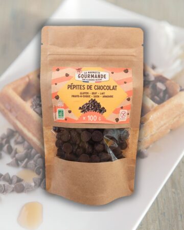 gaufres sans gluten vegan et pépites de chocolat sans allergènes majeurs La marmotte Gourmande