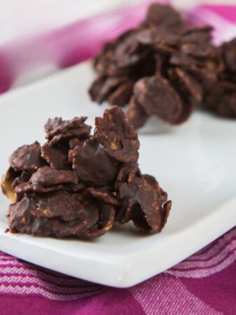 Roses des sables au chocolat vegan et sans gluten recette sans allergènes majeurs La Marmotte Gourmande