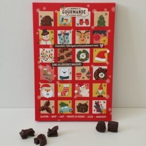 Calendrier de l’avent chocolat vegan sans lait sans fruits à coque