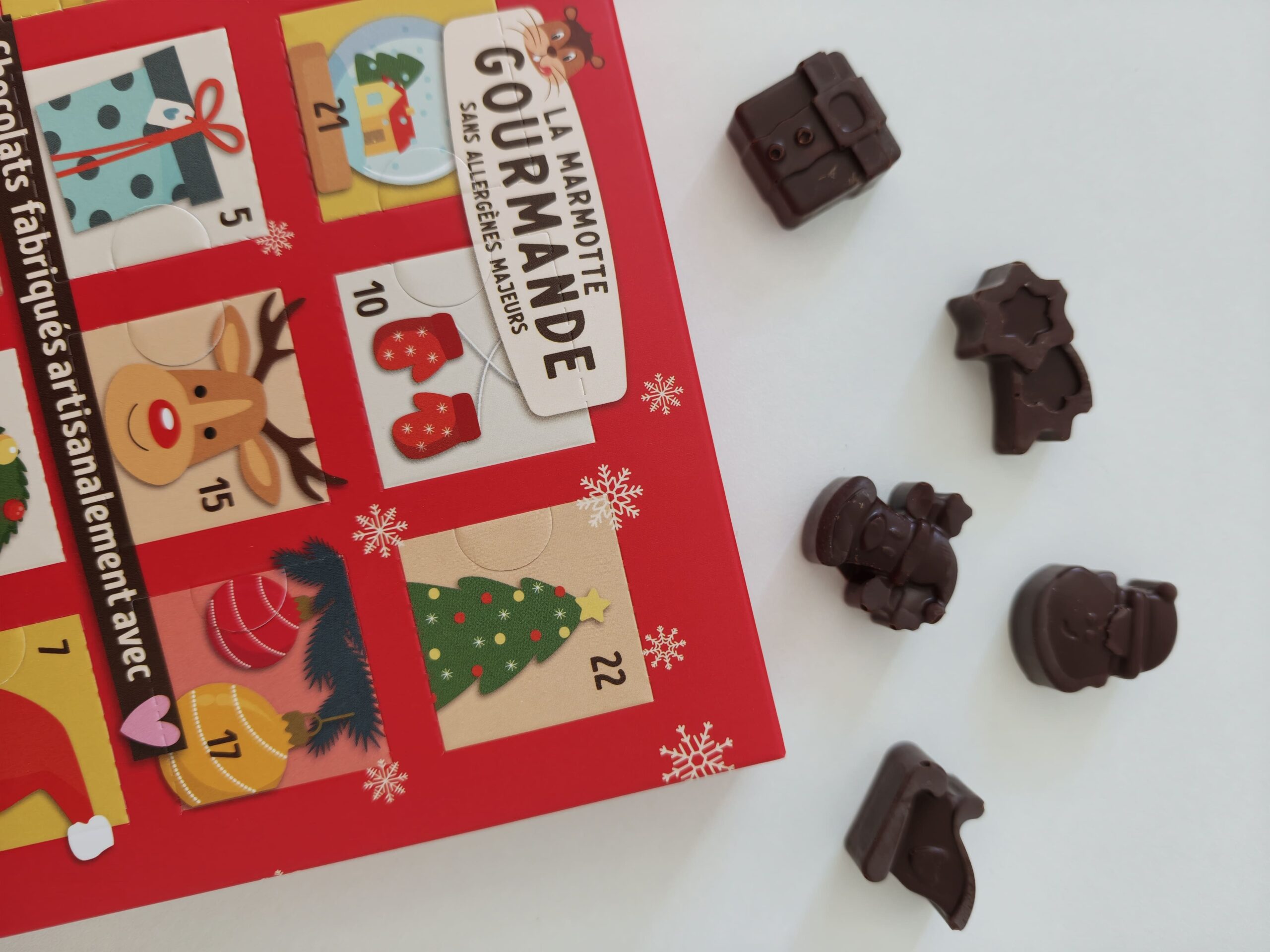 Calendrier de l'avent chocolats sans lait